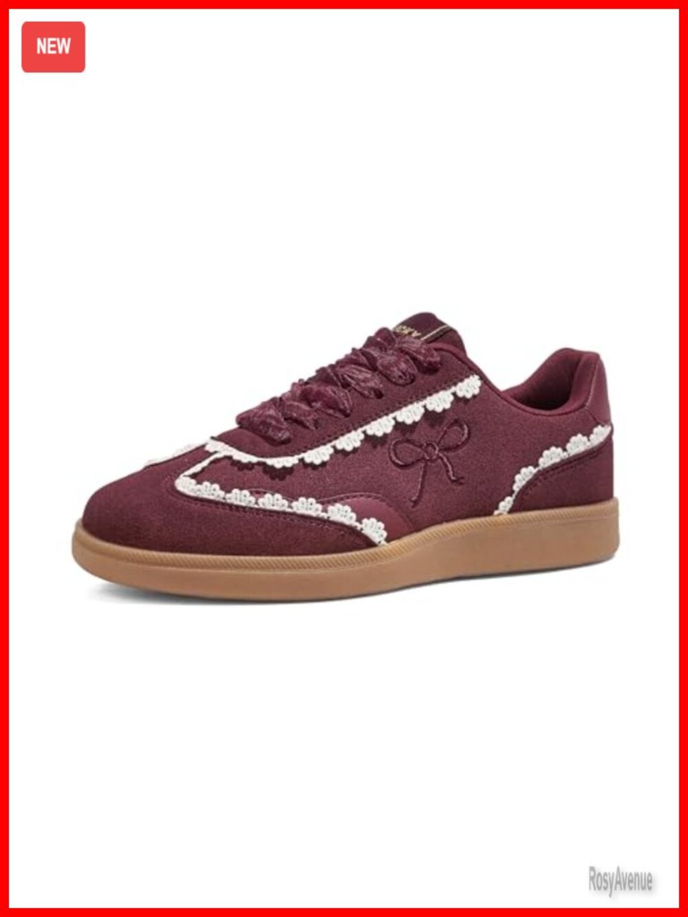 Women's Lace Detail Sneakers with Organza Ribbon Ballet-Inspired Comfort